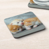 Dessous-de-verre Chatons oranges de fourrure (Côté gauche)