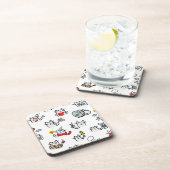 Dessous-de-verre Chats amusants, lait et magie. (Côté Droit)