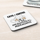 Dessous-de-verre Chats + Café = Matins Meowgical.w (Côté gauche)