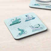 Dessous-de-verre Chats de yoga (Côté gauche)