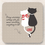 Dessous-de-verre Chats en amour (Devant)