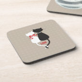 Dessous-de-verre Chats en amour Entouré de Coeurs (Côté gauche)