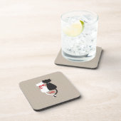 Dessous-de-verre Chats en amour Entouré de Coeurs (Côté Droit)