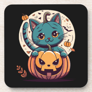 Dessous-de-verre Chats et citrouilles pour un joyeux Halloween !