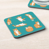 Dessous-de-verre Chats oranges drôles (Côté gauche)