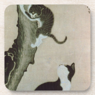 Dessous-de-verre Chats, XVIIème siècle (encre sur la soie)