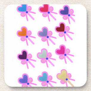 Dessous-de-verre Chaussettes de crew personnalisées motif cœur arc