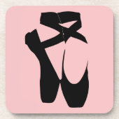 Dessous-de-verre Chaussure à pointe de ballon noir (Devant)