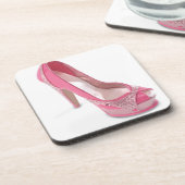 Dessous-de-verre chaussures légalement roses (Côté gauche)