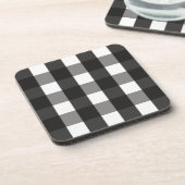 DESSOUS-DE-VERRE CHECK DE GINGHAM NOIR ET BLANC (Côté gauche)
