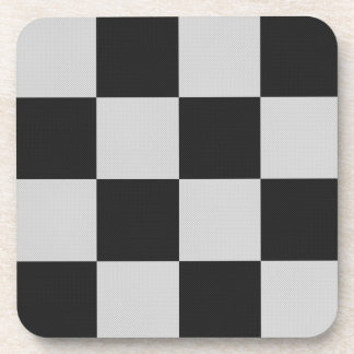 Dessous-de-verre Checkered Black & White Squares or CUSTOM COLOR