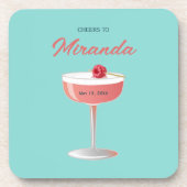 Dessous-de-verre Cheers to [Name] Personalized Party  (Devant)