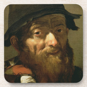 Dessous-de-verre Chef d'un vieil homme, détail de portrait d'un