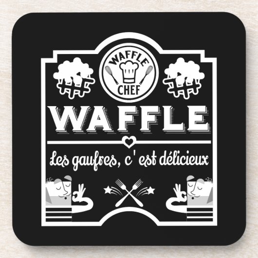 Dessous-de-verre Chef gaufre (Devant)