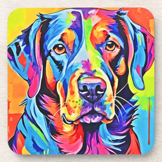 Dessous-de-verre Chefs-d'oeuvre à la traîne : Meilleur art de chien (Devant)