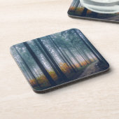 Dessous-de-verre Chemin bordé d'arbres forestiers majestueux (Côté gauche)