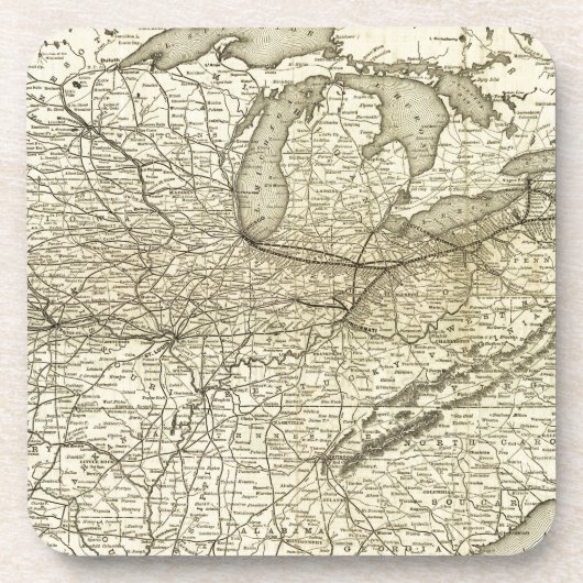 Dessous-de-verre Chemin de fer New York, Pennsylvanie et Ohio (Devant)