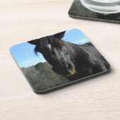 Dessous-de-verre Cheval à bascule noir secouru (Côté gauche)