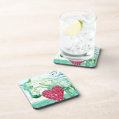 Dessous-de-verre Cheval Blanc Coeur Rouge Saint Valentin (Côté Droit)