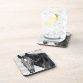 Dessous-de-verre Cheval blanc noir (Côté Droit)