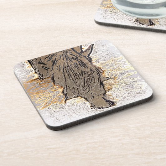 DESSOUS-DE-VERRE CHEVAL BROWN (Côté gauche)