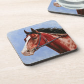 Dessous-de-verre Cheval de course de Baie Thoroughbred (Côté gauche)