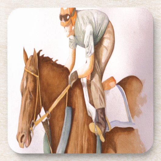 Dessous-de-verre Cheval de course et Jockey (Devant)