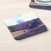 Dessous-de-verre Cheval éloigné dans un champ violet (Côté gauche)