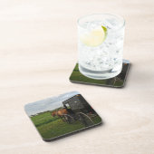 Dessous-de-verre Cheval et boguet amish au coucher du soleil (Côté Droit)