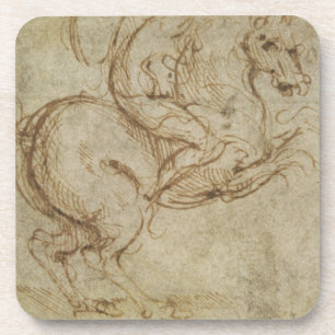 Dessous-de-verre Cheval et cavalier (à l'encre sur le papier)