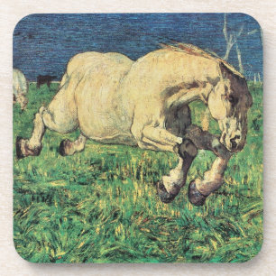 Dessous-de-verre Cheval galopant de Giovanni Segantini, Art Vintage