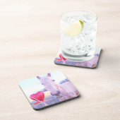 Dessous-de-verre Cheval jaune et Coeur rouge (Côté Droit)