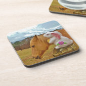 Dessous-de-verre Cheval Jaune, Lapin De Printemps (Côté gauche)