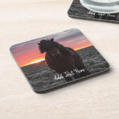 Dessous-de-verre Cheval Mustang sauvage au coucher du soleil (Côté gauche)