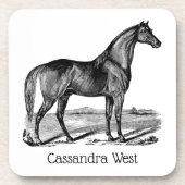 Dessous-de-verre Cheval vintage debout (Devant)