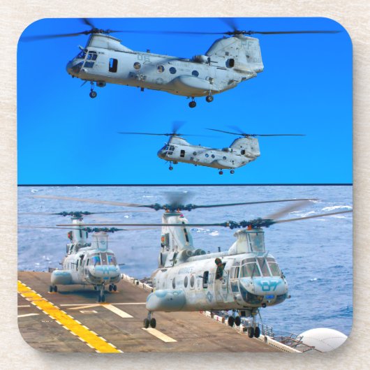 DESSOUS-DE-VERRE CHEVALIER DE MER CH-46E (Devant)