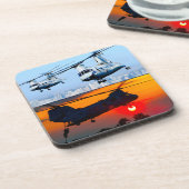 DESSOUS-DE-VERRE CHEVALIER DE MER CH-46E (Côté gauche)
