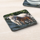 Dessous-de-verre Chevaux d'imaginaire : Cascade (Côté gauche)