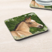 Dessous-de-verre Chevaux d'imaginaire : Fleurs (Côté gauche)