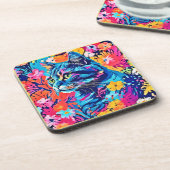 Dessous-de-verre Cheveux : Peinture de chat optimale (Côté gauche)