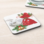 Dessous-de-verre Chèvre Saanen Avec Esprit De Vacances (Côté gauche)