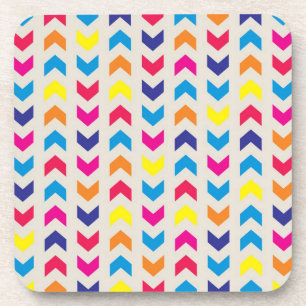 Dessous-de-verre Chevron aztèque coloré