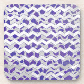 Dessous-de-verre Chevron Dalmatien Violet et Blanc (Devant)