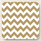 Dessous-de-verre Chevron Neutral en teck (Devant)