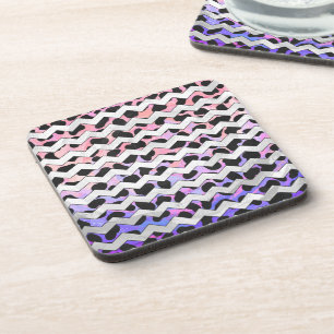 Dessous-de-verre Chevron rose et noir Dalmation