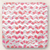 Dessous-de-verre ChevronDalmatien rose et blanc (Devant)