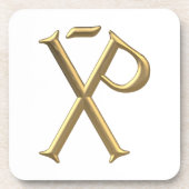 Dessous-de-verre Chi-Rho 3 D D'Or (Devant)