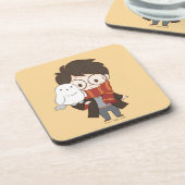 Dessous-de-verre Chibi HARRY POTTER™ & Hedwig (Côté gauche)