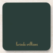 Dessous-de-verre Chic charbon de bois et élégant monogramme de scri (Devant)