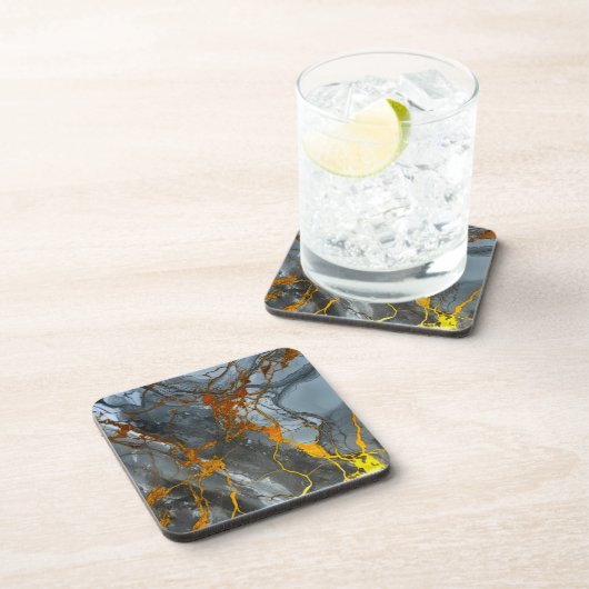 Dessous-de-verre Chic et tendance gris et or (Côté Droit)